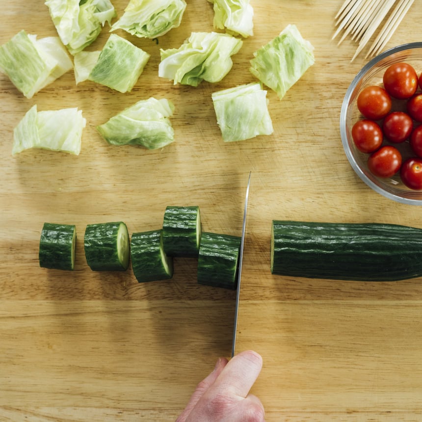 Bacon Blue Cheese Salad Skewers Step 2