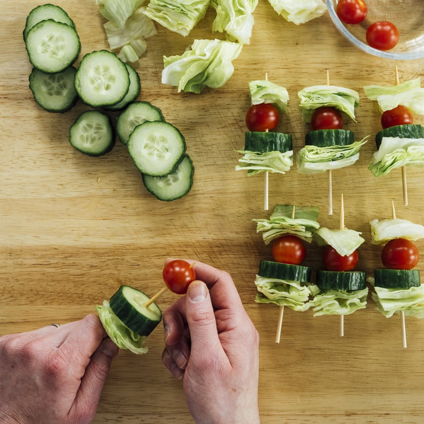 Bacon Blue Cheese Salad Skewers Step 3