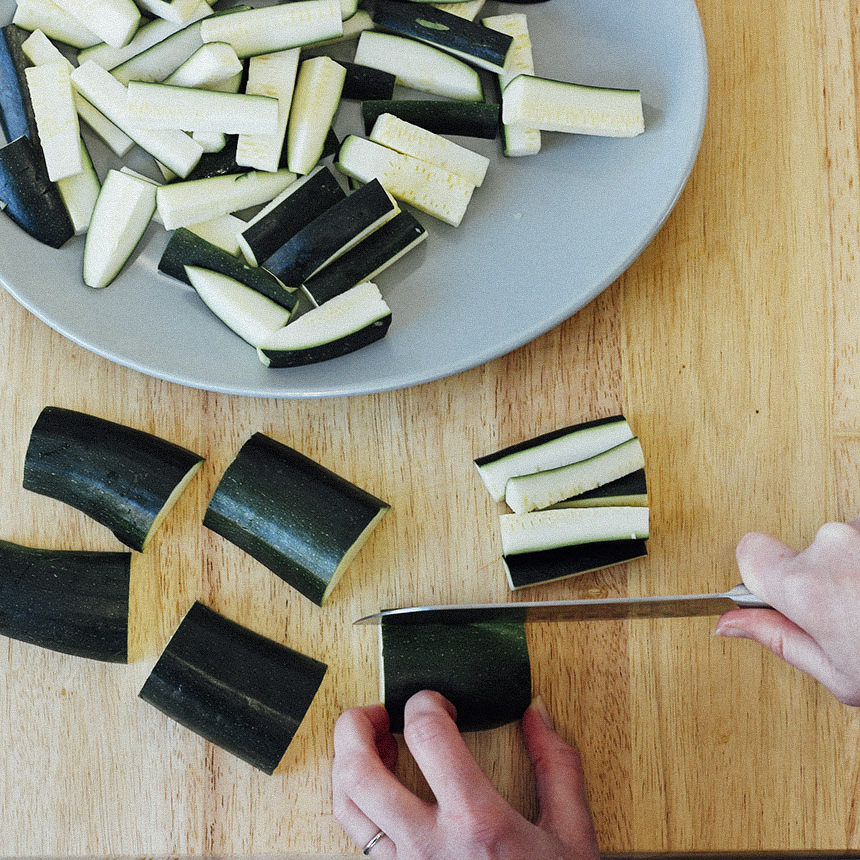 Baked Zucchini Fries Step1
