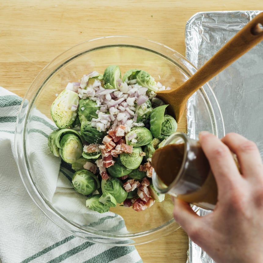 Balsamic Roasted Brussels Sprouts Step 2