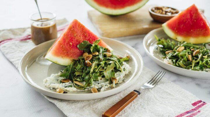 Balsamic Watermelon Wedge Salad Hero