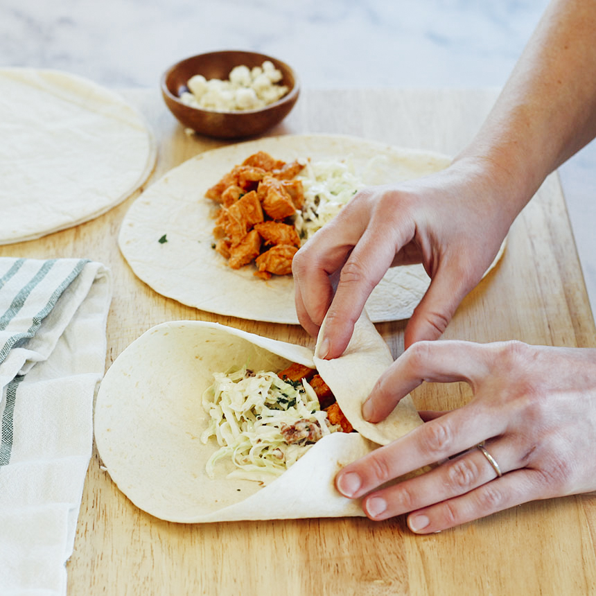 Buffalo Chicken Wraps Step5