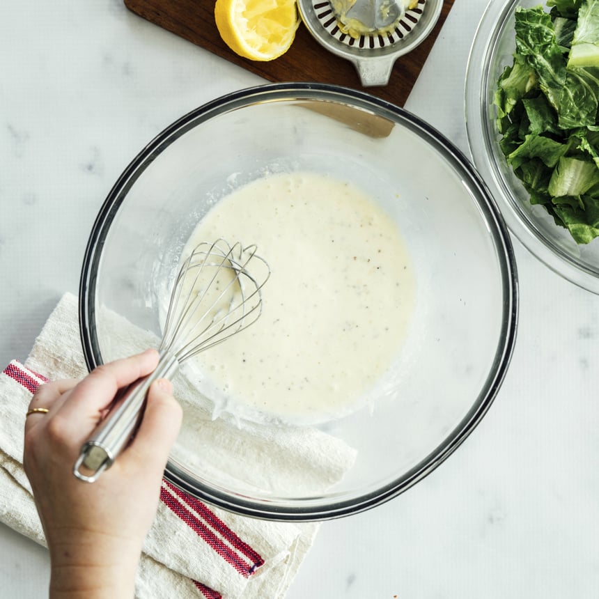 Chopped Caesar Salad on Cheese Pizzaa Crust Step2