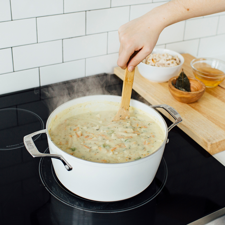 Classic Chicken Noodle Soup Step6 add flour mixture
