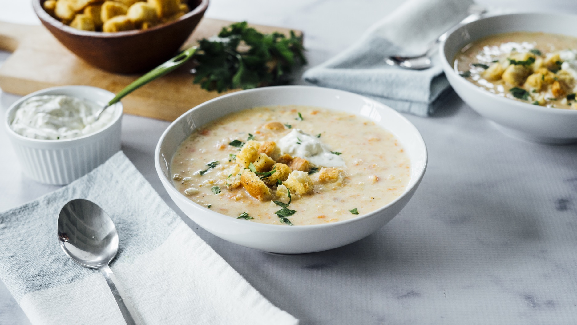 Creamy Ranch Potato Soup Hero