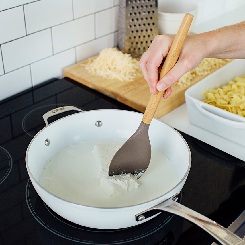 Creamy Turkey Noodle Bake 2 combine cream chees and half and half