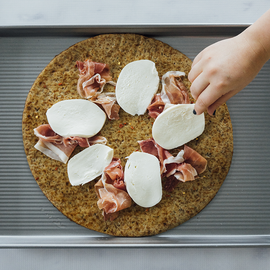 Crispy Proscuitto Flatbread with Balsamic Drizzle Step3