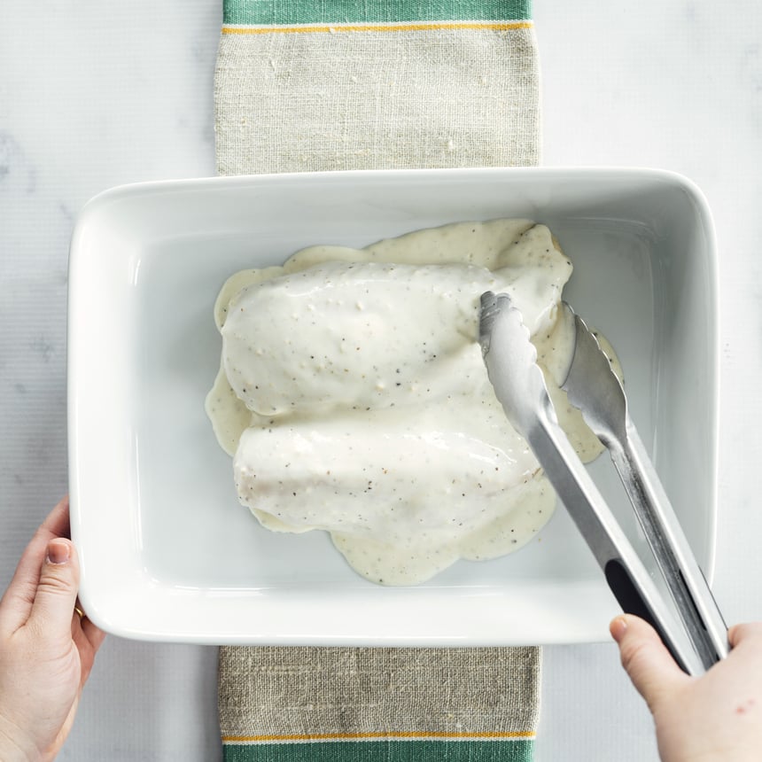 Grilled Chicken Caesar Salad Wrap Step1