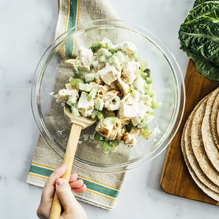 Grilled Chicken Caesar Salad Wrap Step3