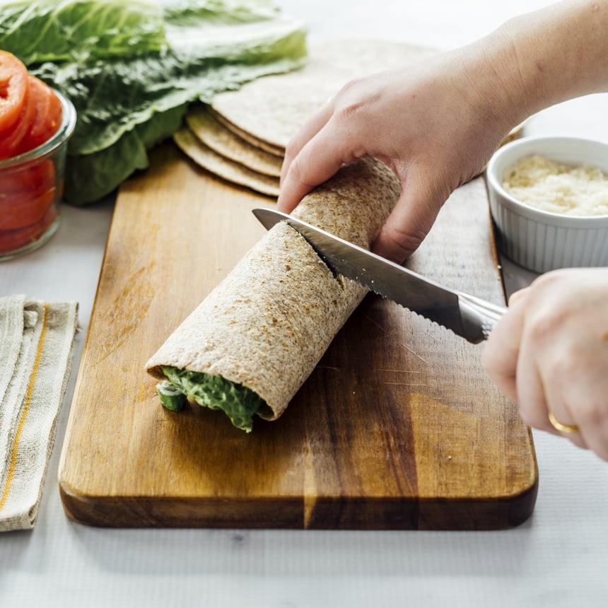 Grilled Chicken Caesar Salad Wrap Step5