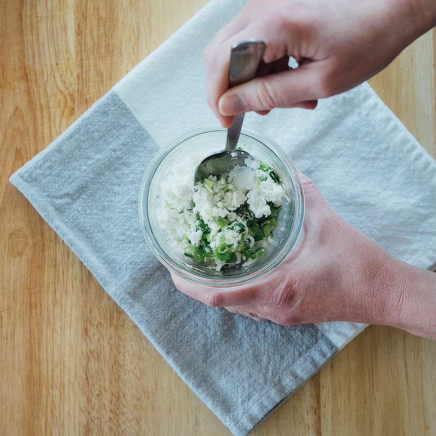 Grilled Vegetable and Goat Cheese Sandwich Step1