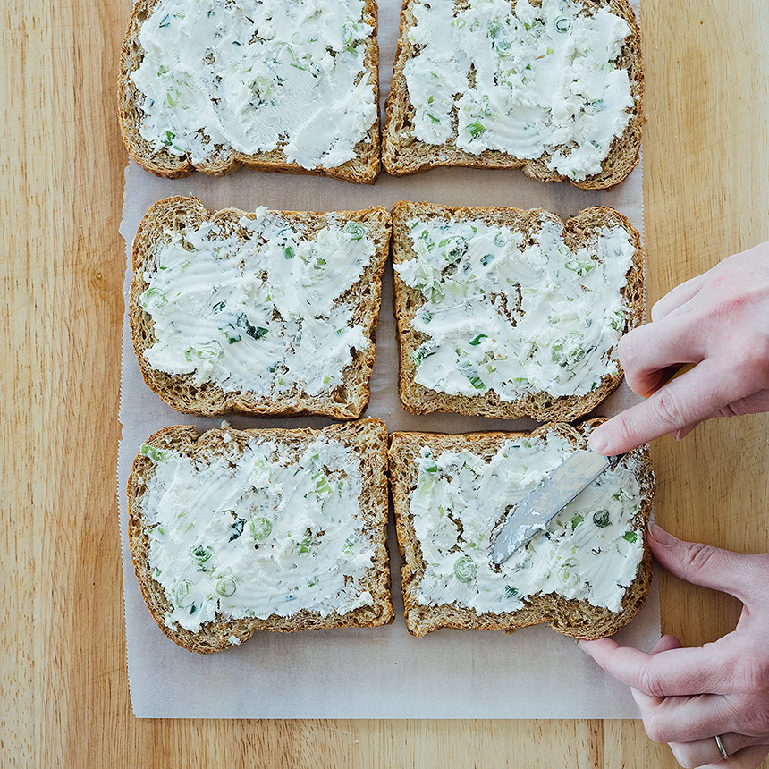 Grilled Vegetable and Goat Cheese Sandwich Step2
