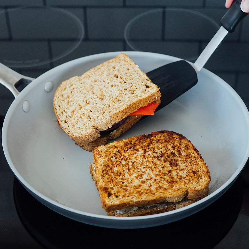 Grilled Vegetable and Goat Cheese Sandwich Step4