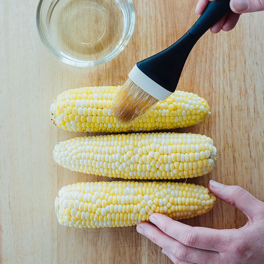 MIxed Greens with Charred Corn Step1
