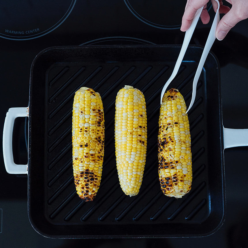 MIxed Greens with Charred Corn Step2