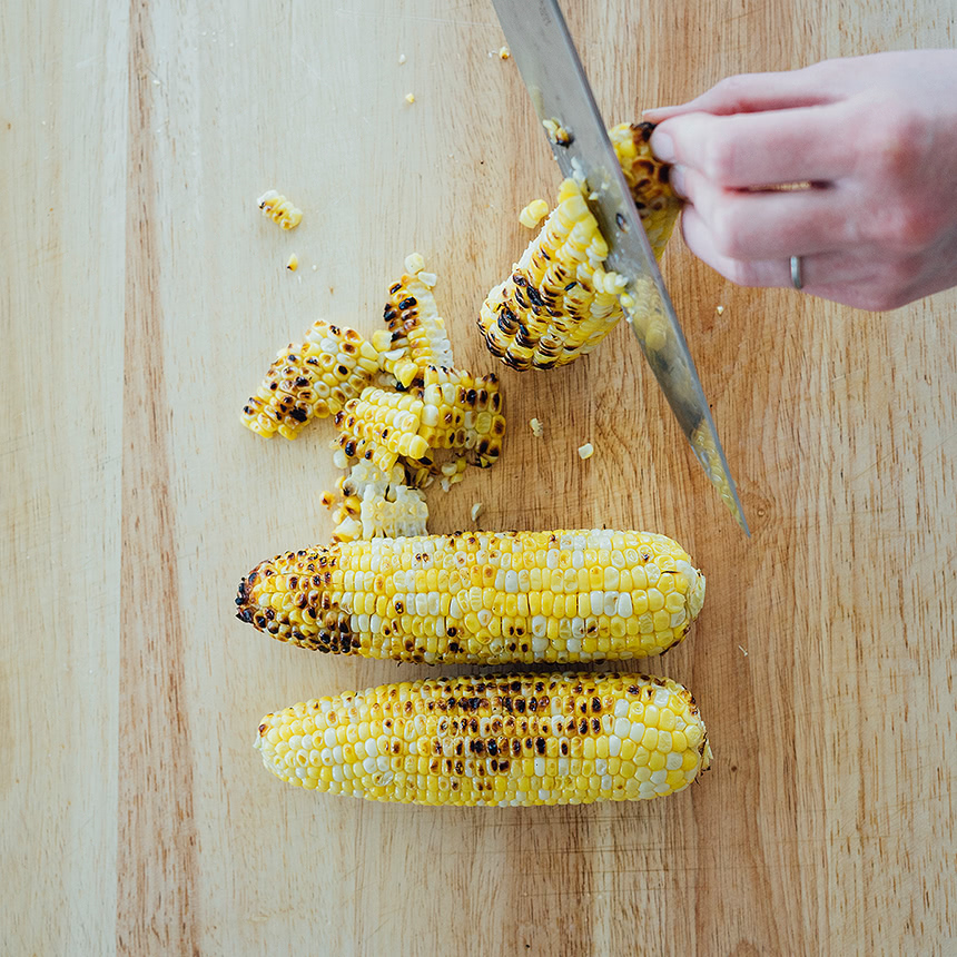 MIxed Greens with Charred Corn Step3