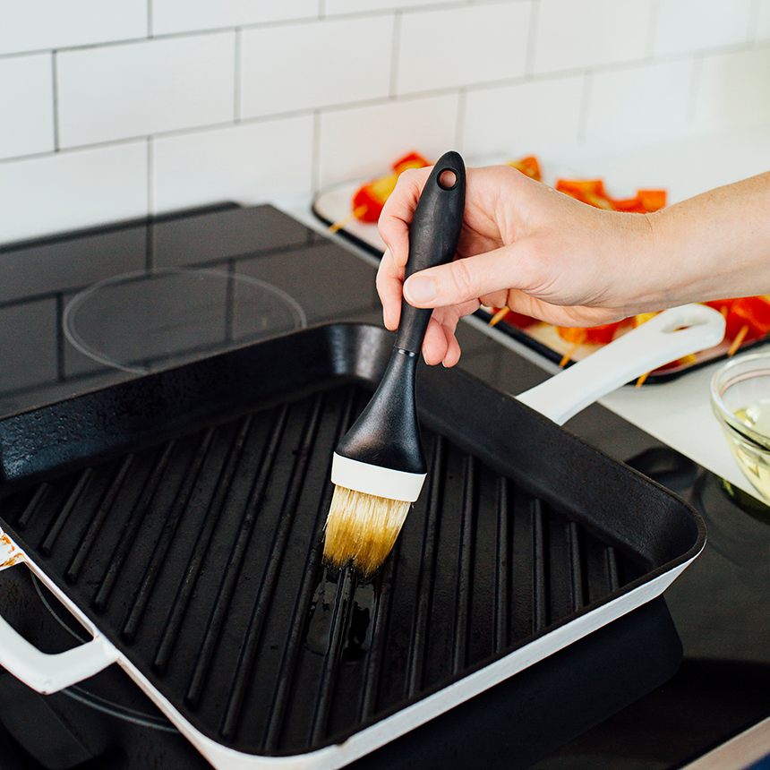 Mini Grilled Skewers Step3 oil grill grates