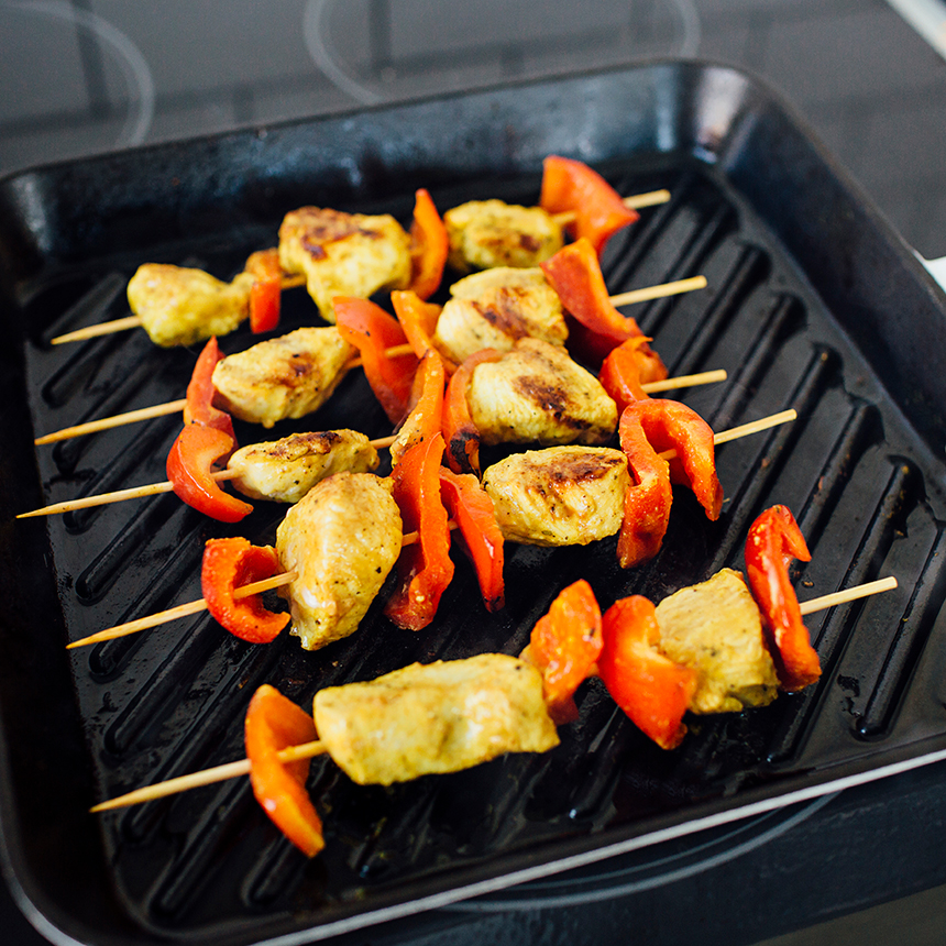Mini Grilled Skewers Step4 grill skewers