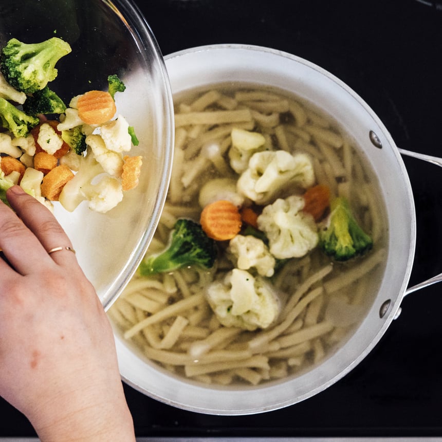 Ranch Chicken Primavera Step 1