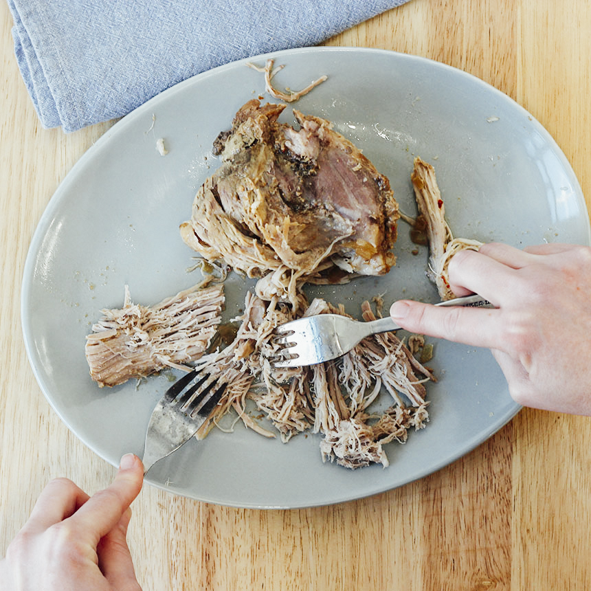 Slow Cooker Balsamic Pork Tacos Step3