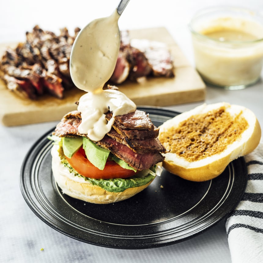 Steak Sandwiches with Tomato Avocado Step5