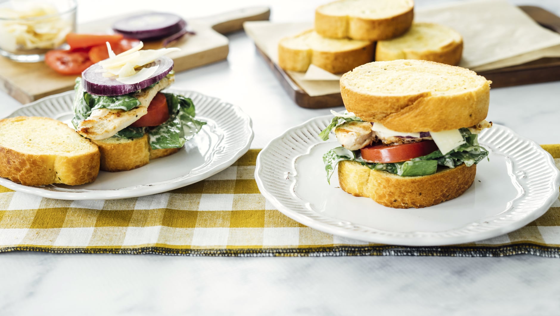 Texas Toast Caesar Chicken Burger Hero