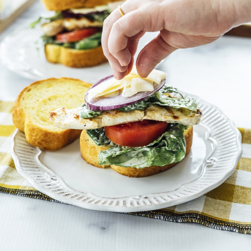 Texas Toast Caesar Chicken Burger Step5