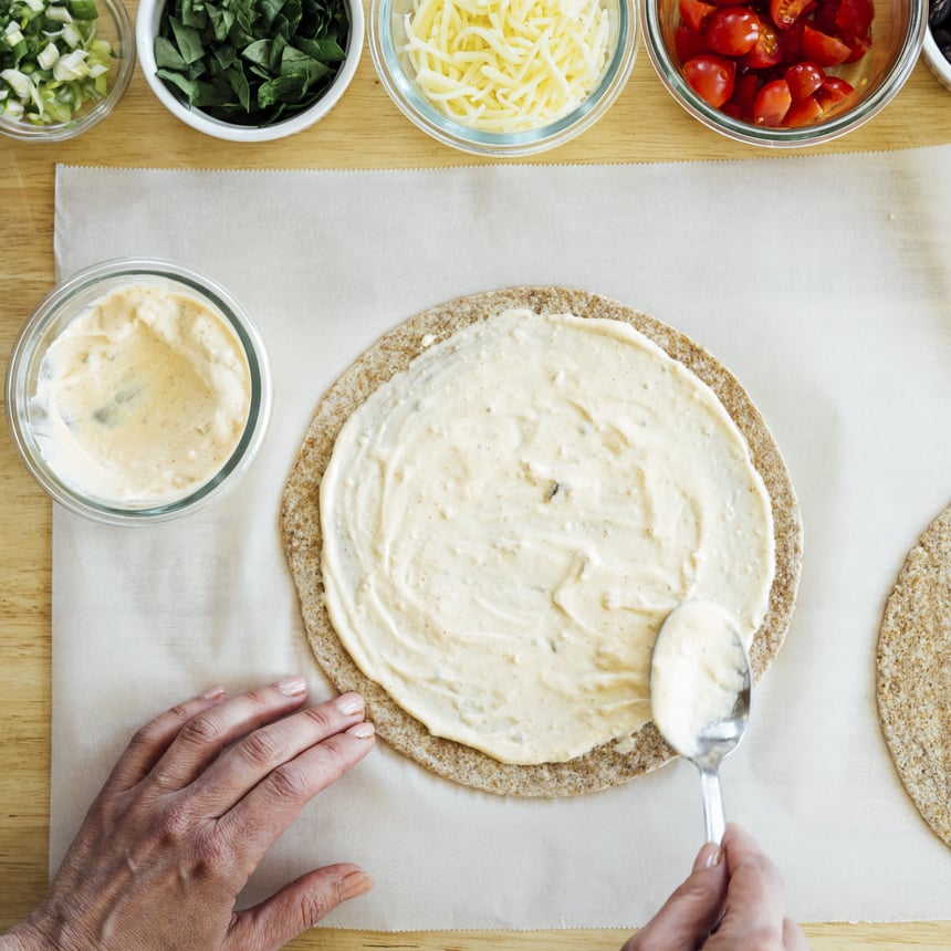 Vegetable Quesadilla Step 1