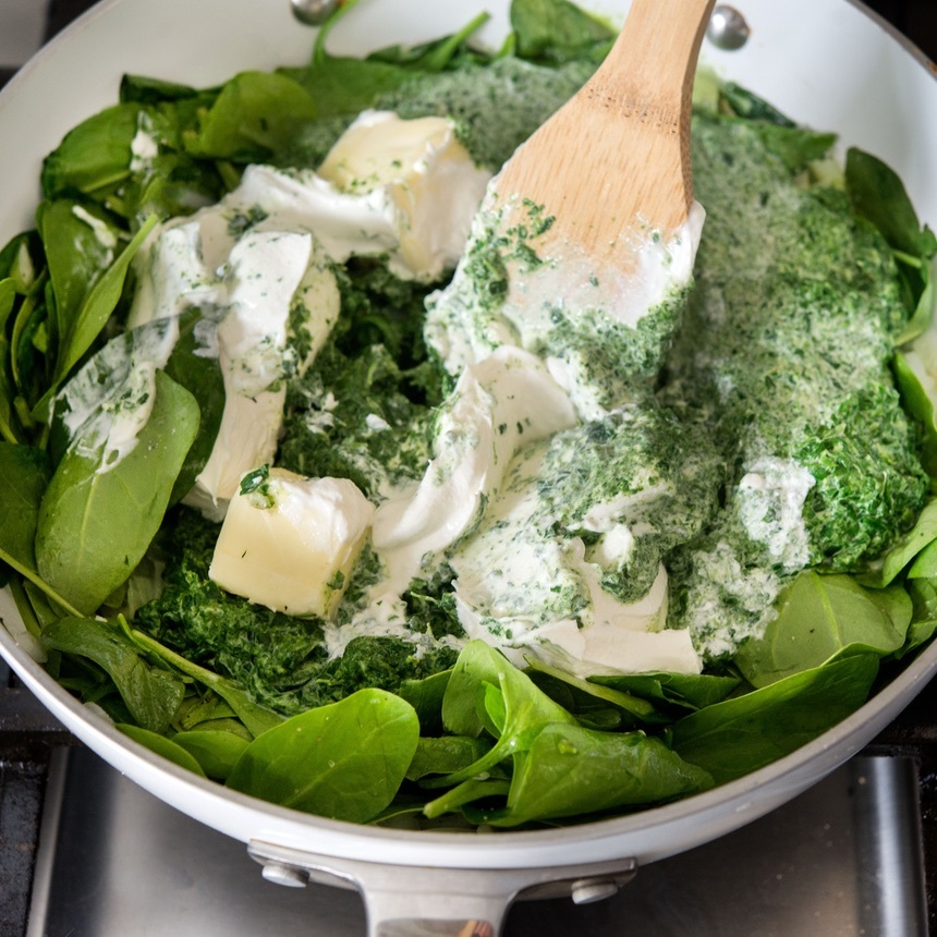 add butter and sour cream
