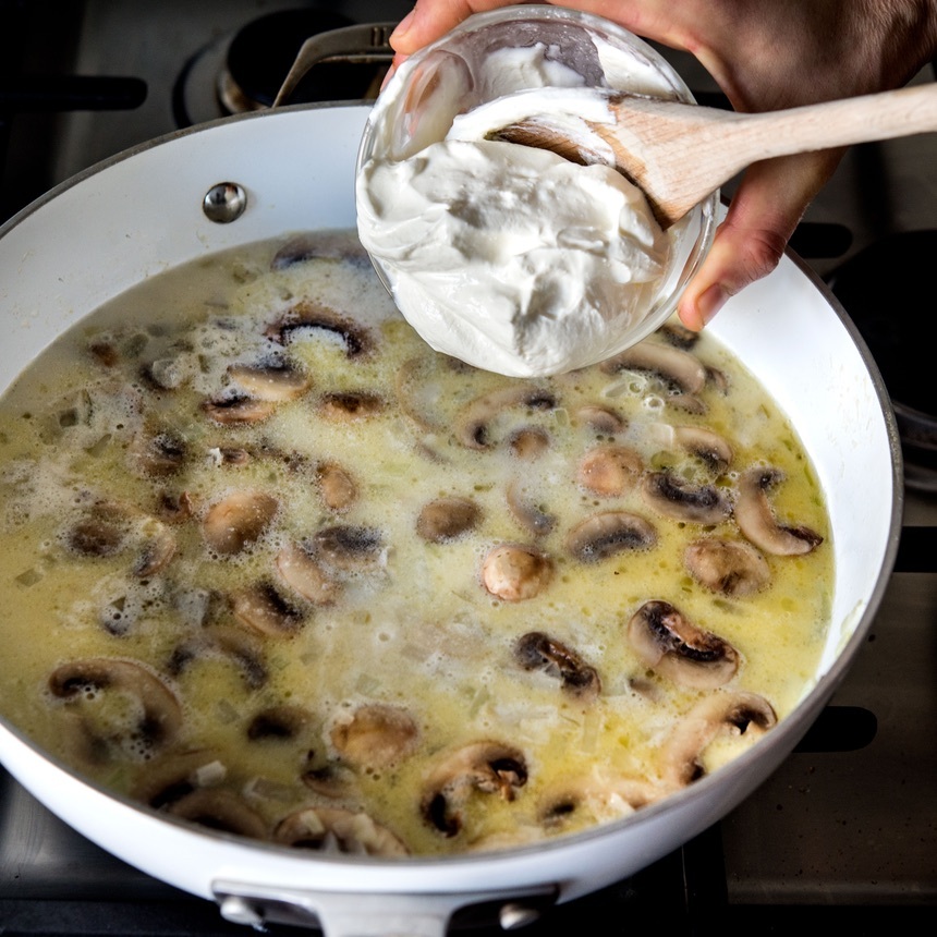 add cornstarch to pan