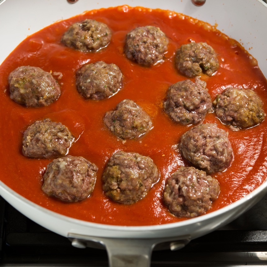 add meatballs to sauce