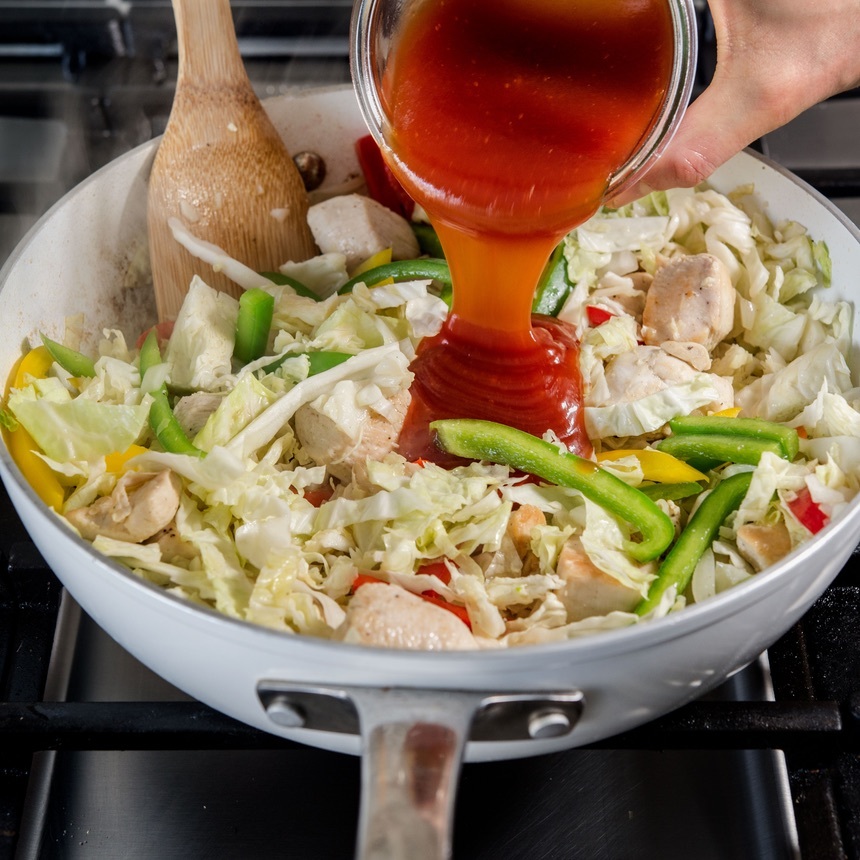 add sweet sour sauce