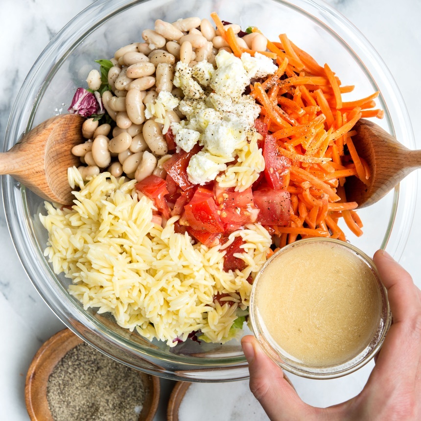 add the dressing 2
