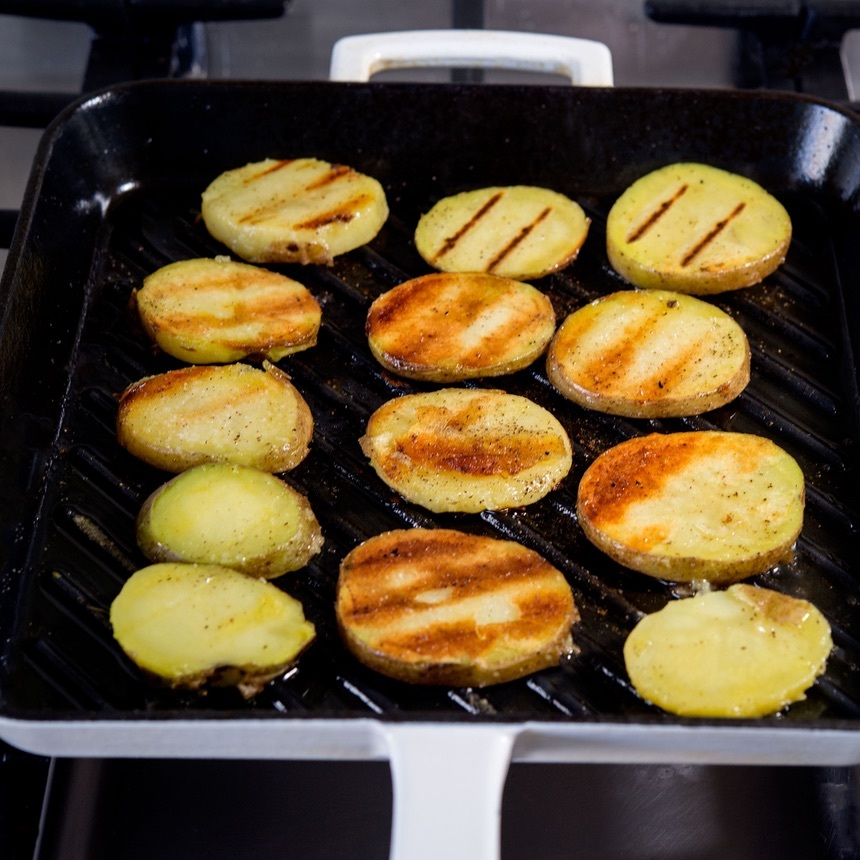 arrange the potatoes