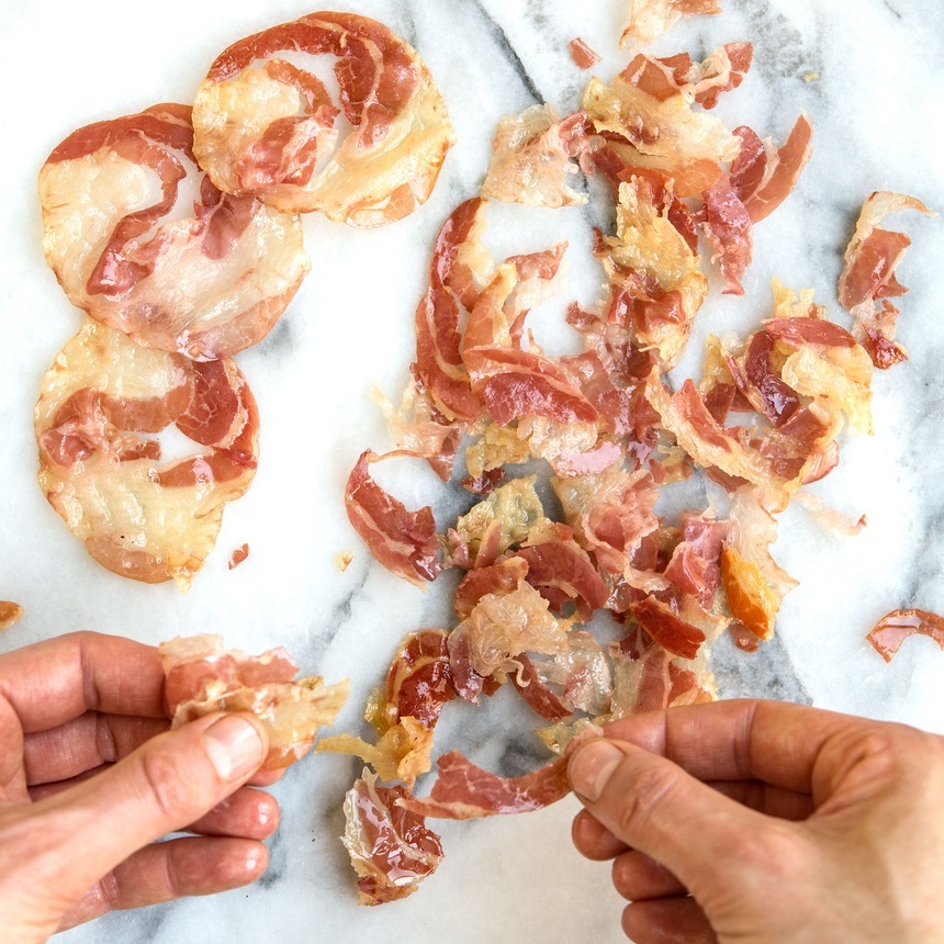 bake the pancetta