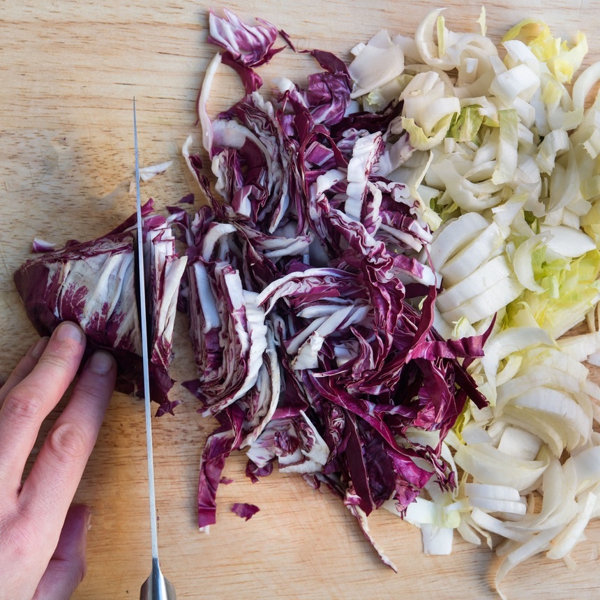 chop radicchio endive