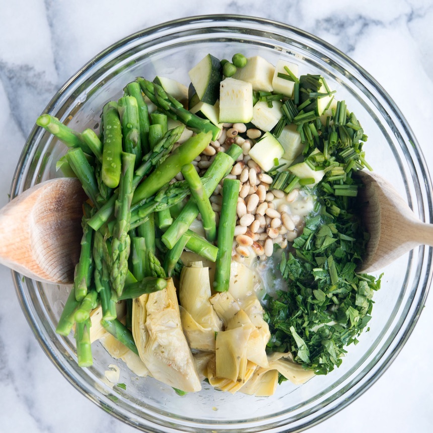 combine with vinaigrette