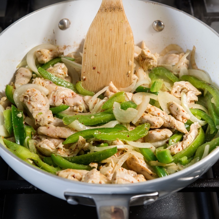 cook chicken peppers