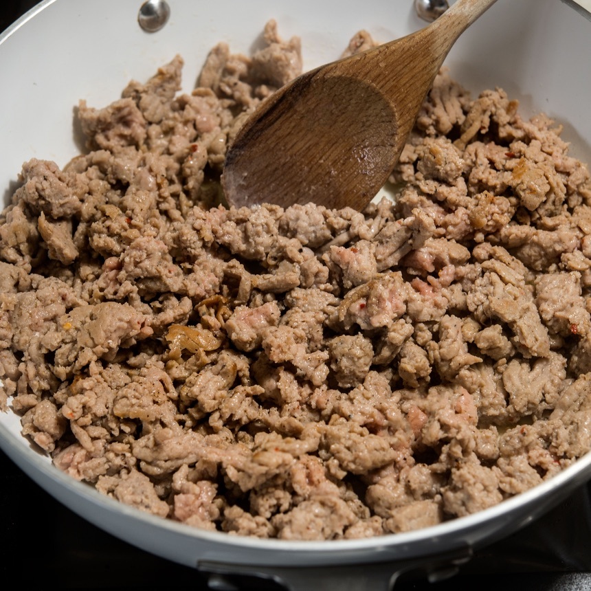 cook ground chicken