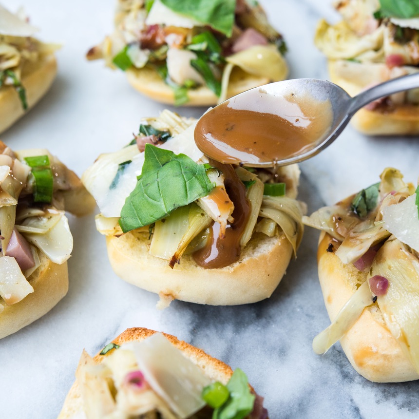 drizzle with dressing