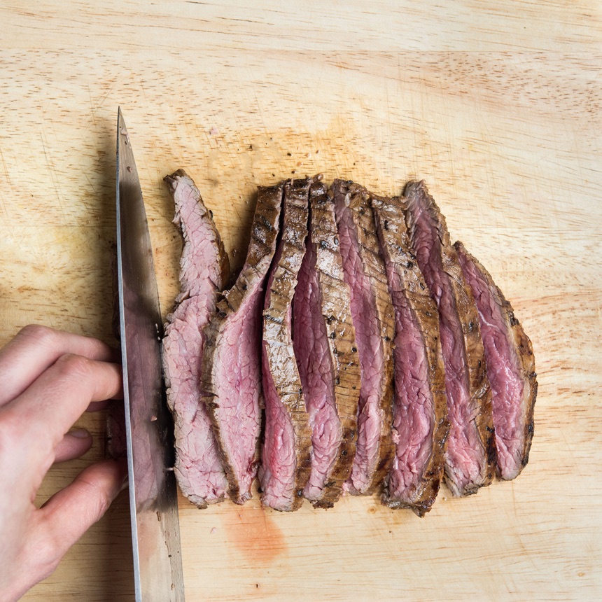 flank steak sliced thinly