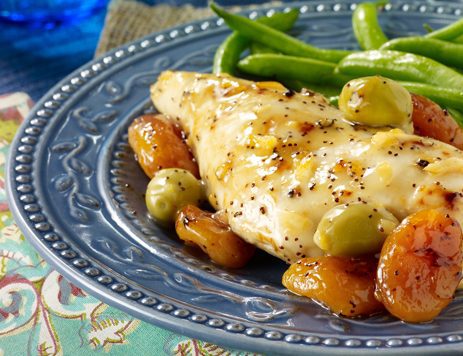 Grilled Chicken & Vegetables With Lemon Garlic Sauce