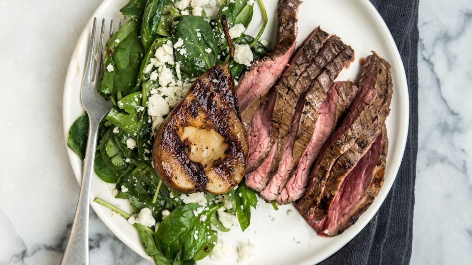 Flank Steak With Grilled Pears Gorgonzola Recipe What S For Dinner,Carolina Bbq Sauce Recipe Vinegar
