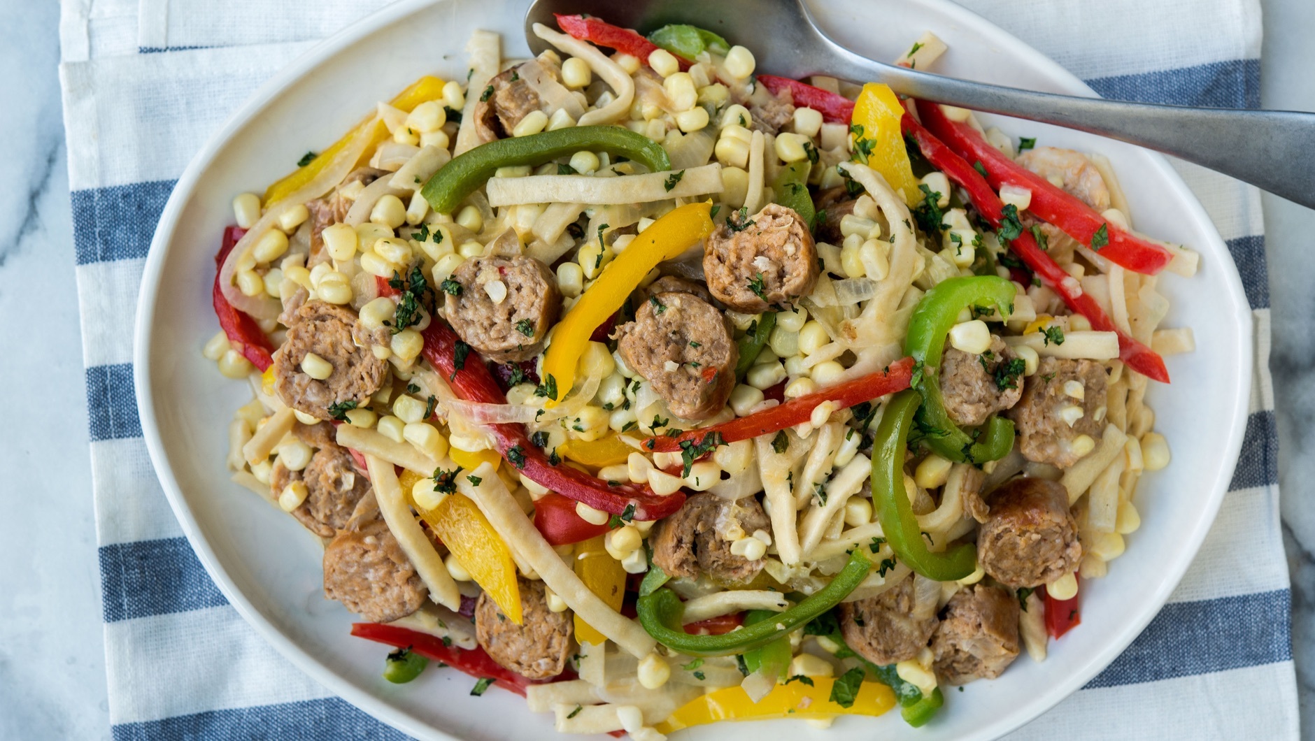 main chicken sausage noodles