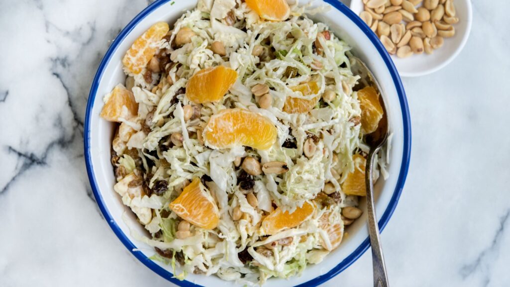 Citrus peanut slaw