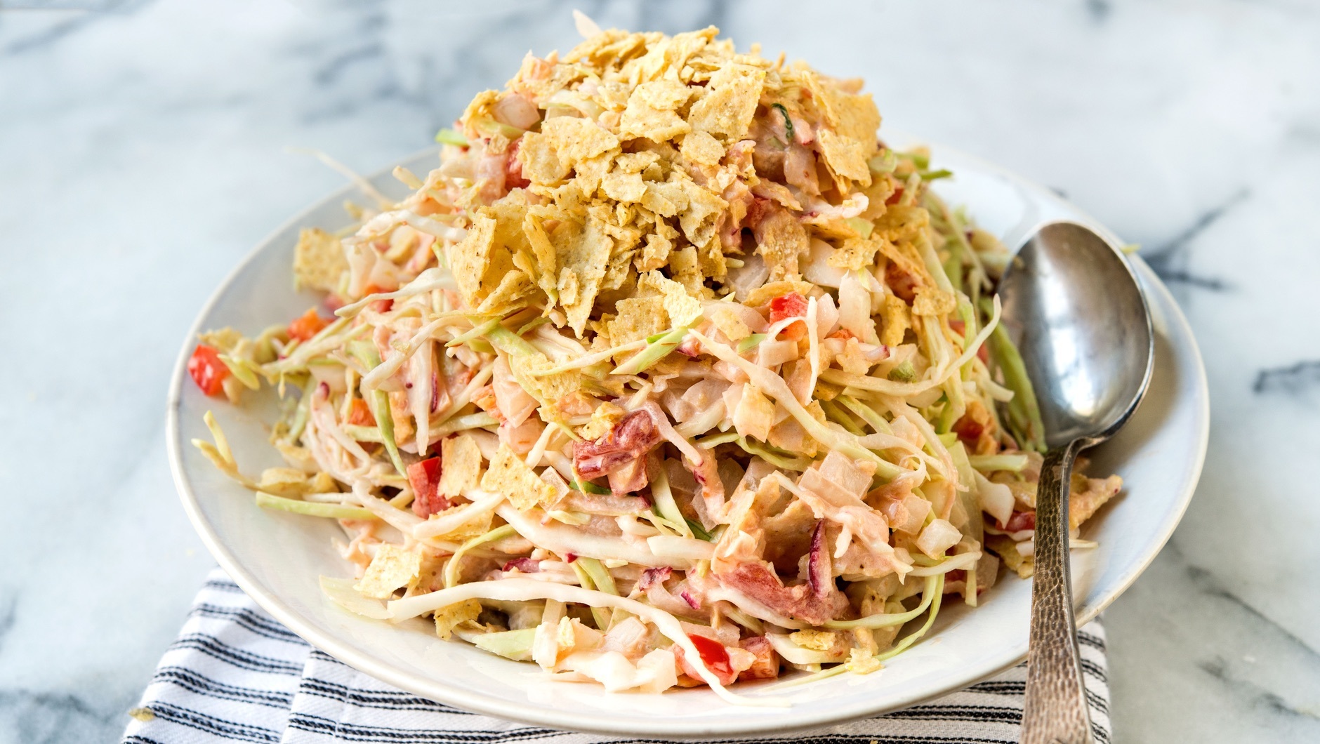 Mexican Slaw With Cabbage and Tortilla Chips Recipe - What 