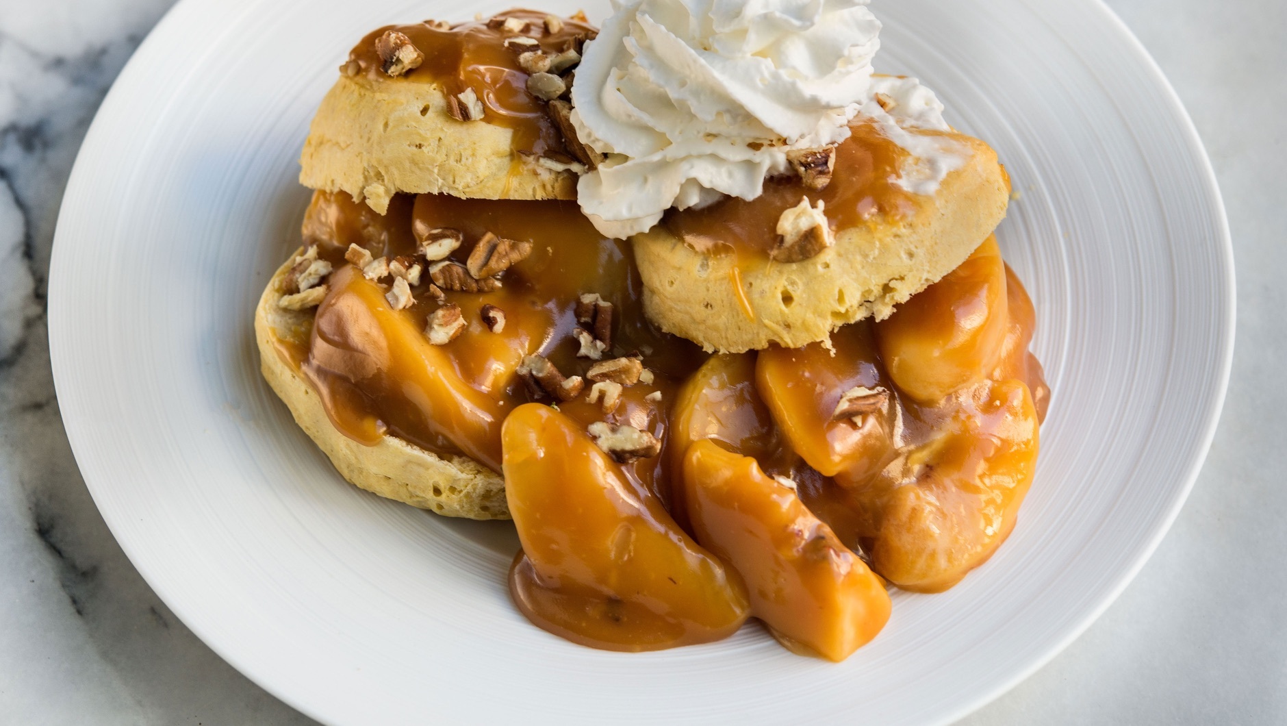 main peach caramel shortcake