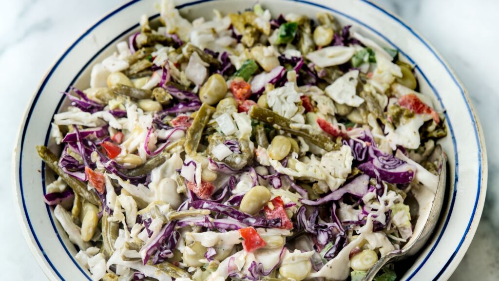 three bean buffet slaw