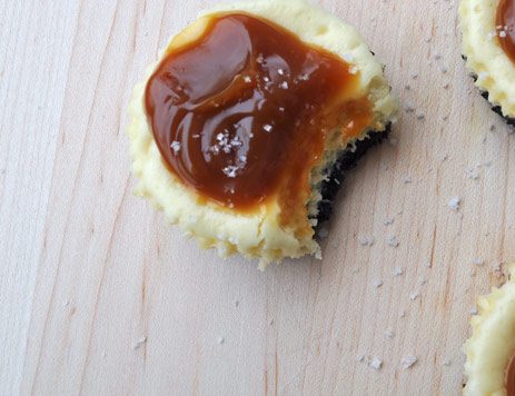Mini Salted Caramel Cheesecakes
