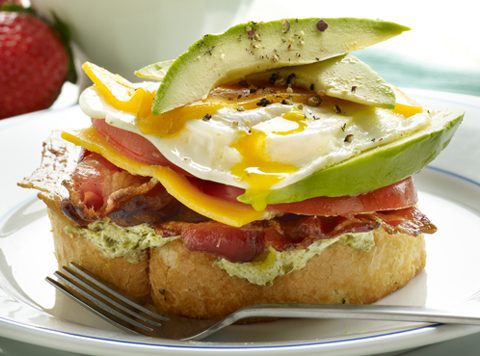 Open Face Fried Egg Sandwich